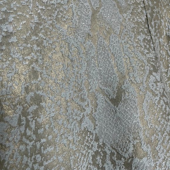 Topshop Light Blue & Mint Snake Print Zip Blouse - Picture 2 of 6